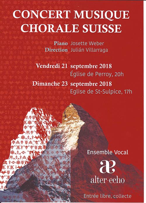 Musique chorale suisse, programme de l'ensemble vocal alter-echo